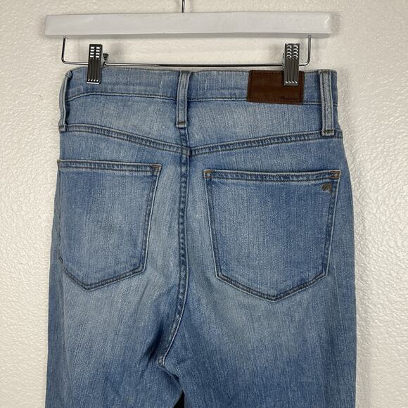 Madewell Jeans Womens Size 25 Classic Straight Leg Light Wash High Rise Stretch - Picture 7 of 13